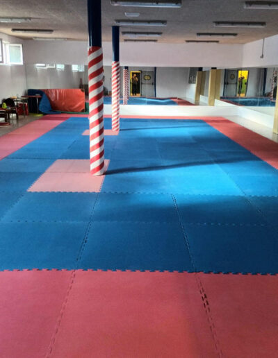 20mm Reversible Jigsaw Mat, Red/Blue - T model | Installed