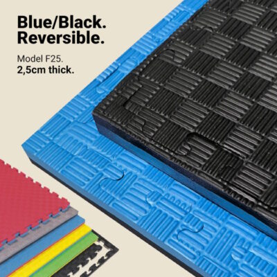 25mm Reversible Jigsaw Mat, Blue/Black - 5 lines model | Reversible Color
