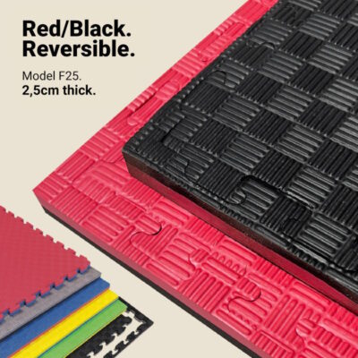 25mm Reversible Jigsaw Mat, Red/Black - 5 lines model | Reversible Color