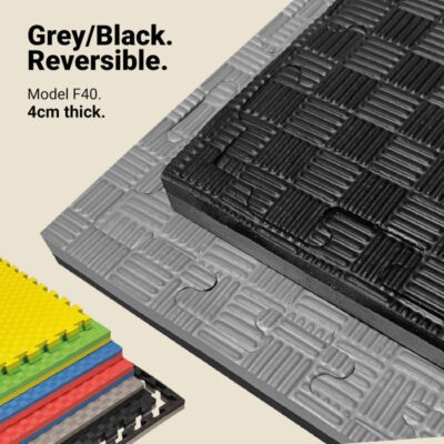 40mm Reversible Jigsaw Mat, Grey/Black - 5 lines model | Reversible Color